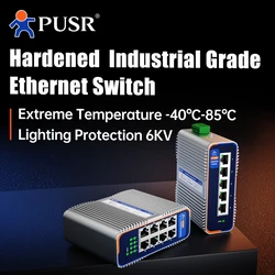 PUSR 5/8 Ports Industrial Ethernet Switch Gigabit Din Rail 10/100/1000Mbps Dustproof Design USR-ISG/ISF