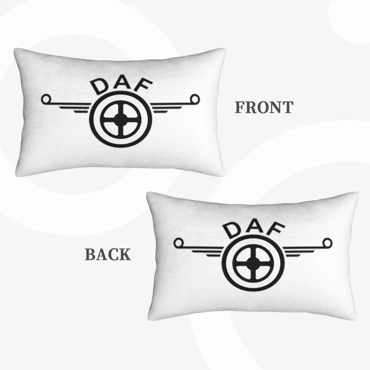 Daf Truck Logo Vector Design Rectangle Pillowcase Cushion Cover Decor Bedroom Bed Home Comfort Throw Pillow