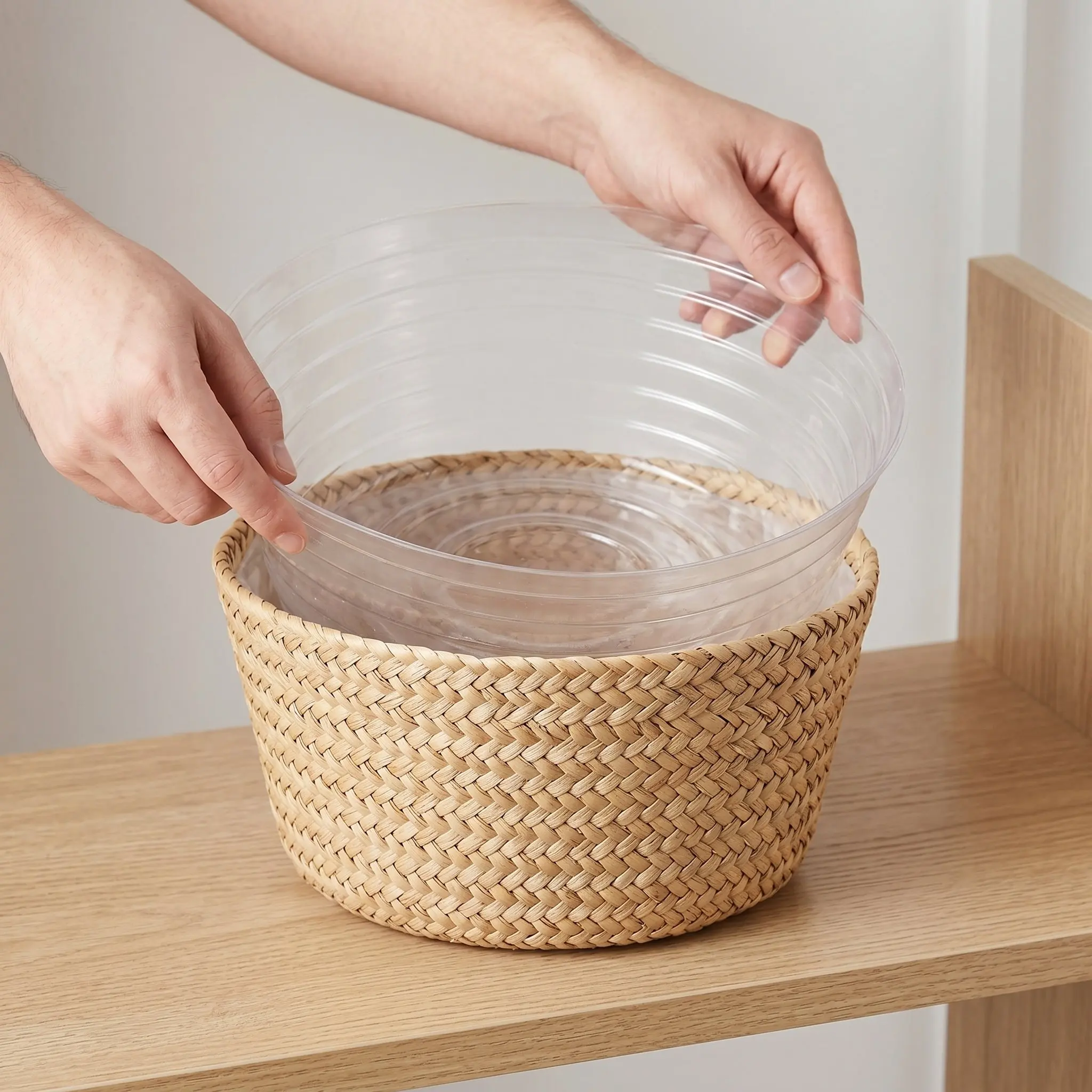 10Pcs Plastic Plant Deep Saucers Clear Flowerpot Deep Tray 12.2x4.3in Leakproof Basket Liners Stable Placement for Home Garden