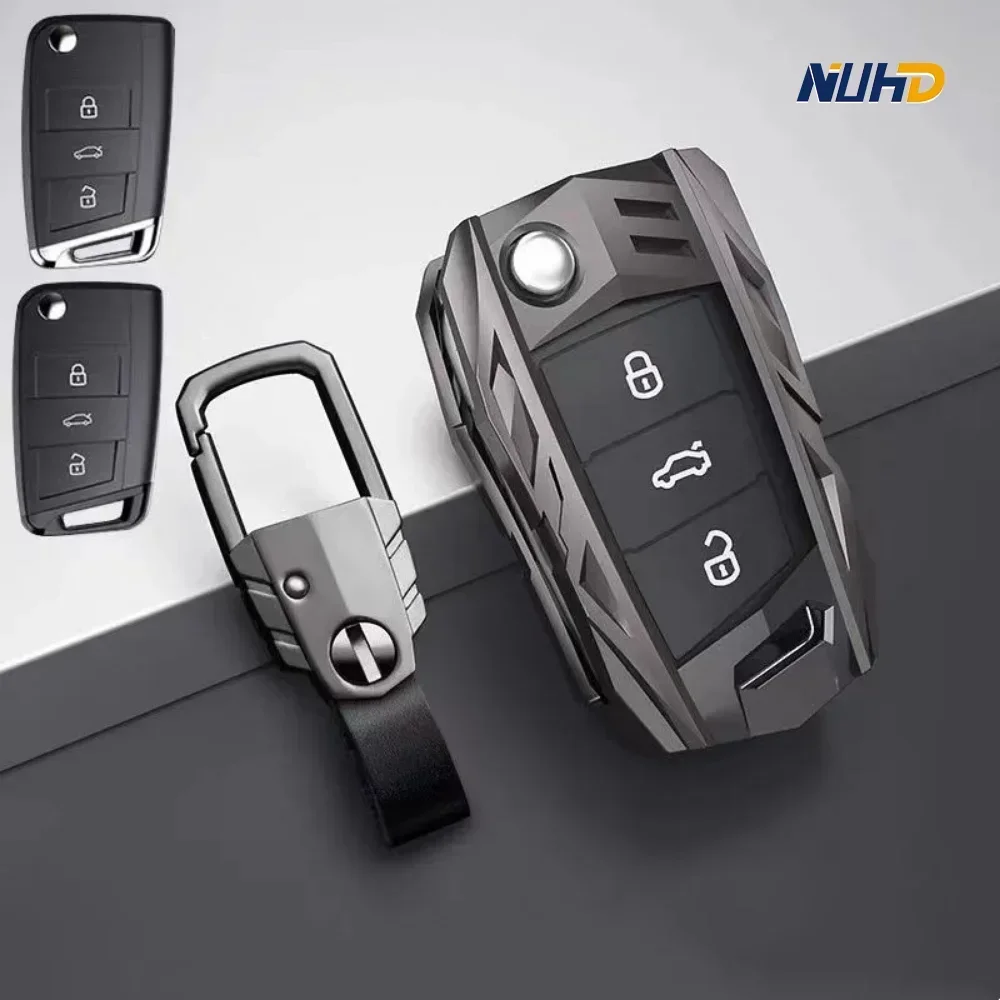 

Zinc Alloy Car Key Case Keychain Key Cover for VW Volkswagen Golf 7 MK7 Tiguan MK2 for Seat Ateca Leon FR 2 Ibiza Skoda Octavia