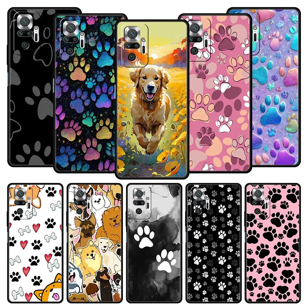 Dog Paw Phone Case For Xiaomi Redmi Note 14 13 12 5G 11 10 P