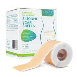 4cmx150cm Silicone Scar Sheet Painless Scar Repair Tape Roll Effective Scar Removal Strip for C-Section Keloid Surgery Burn Acne