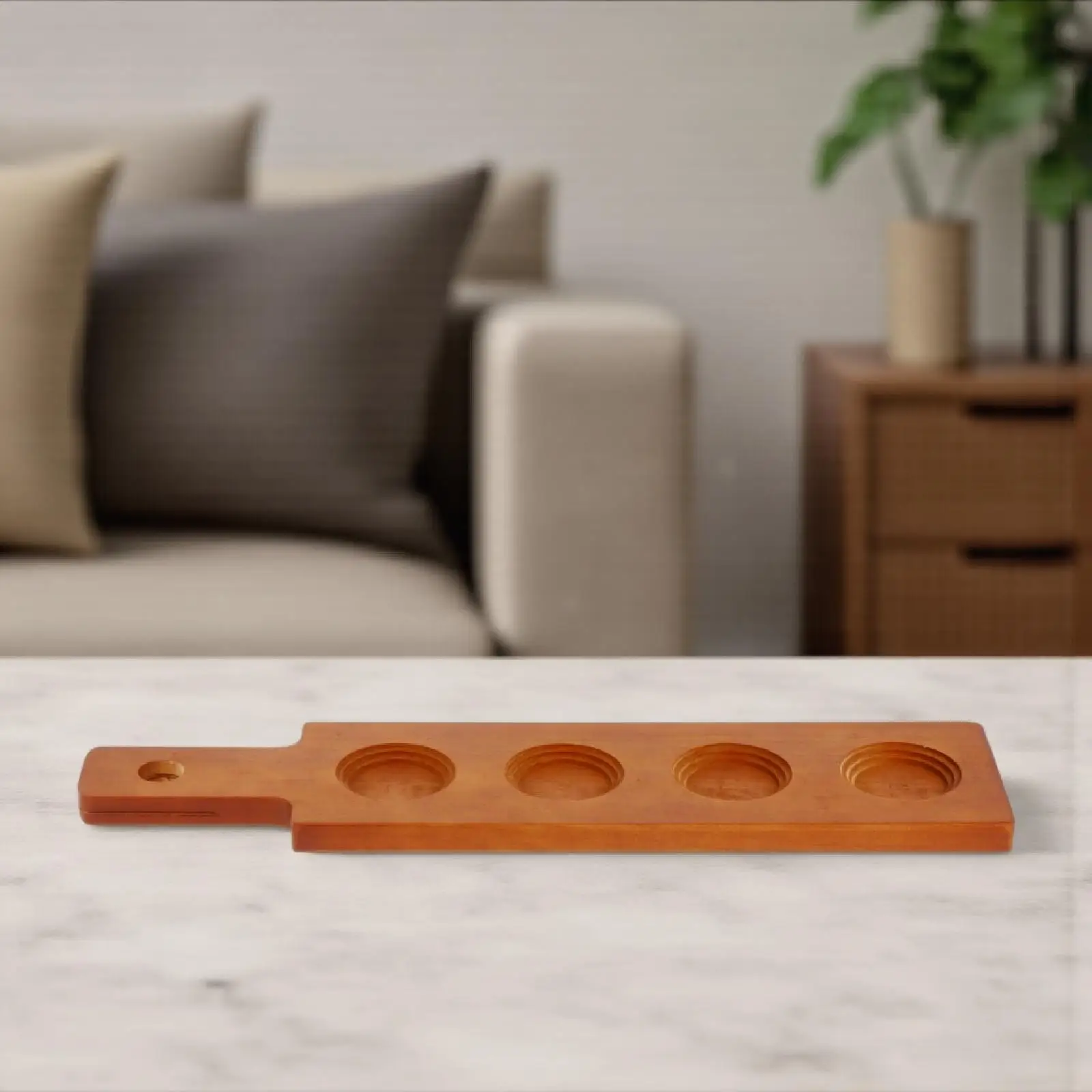 

1Pcs Wooden Cup Holder 4 Holes Premium Cup Storage Tray for Bar Hotel Kitchen Wine Glass Organizer Beverage Holder Coaster