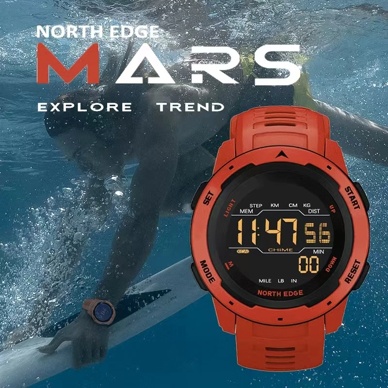 

Водонепроницаемые умные часы для занятий спортом на открытом воздухе, будильник Mars, шагомер, пробег, калория, многофункциональные студенческие часы