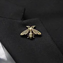 Popular High Quality Collar Pin Men Metal Suit Brooch Fresh Bee Small Brooches