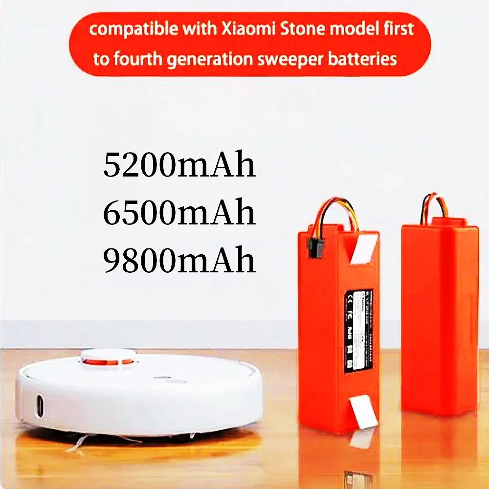 

14.4V 6800mAh li-ion Battery Vacuum Cleaner accessories for xiaomi mi SDJQR01RR SDJQR02RR SDJQR03RRE35 Xiaowa C10 E20 E35 Robot