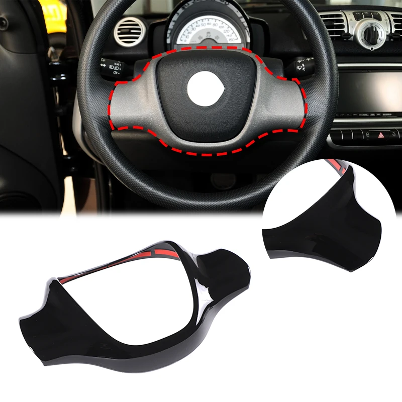 Steering Wheel Trim Frame Steering Wheel Center Trim Cover Car Interior Accessories For MercedesBenz Smart Fortwo W451 2009-2015