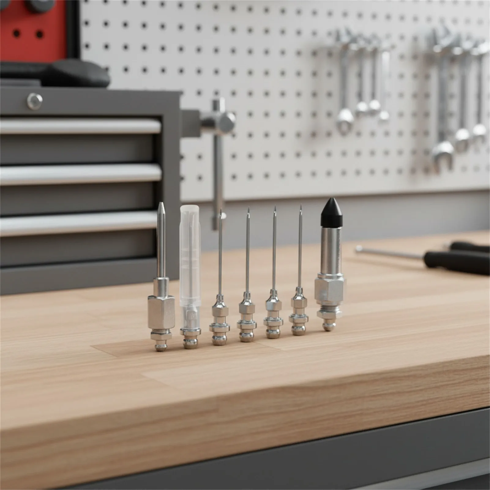 

Grease Fitting Kit 7PCS with Needle Tips High Pressure Lubrication Tool for Car Bike Maintenance Zinc Alloy Anti Dust