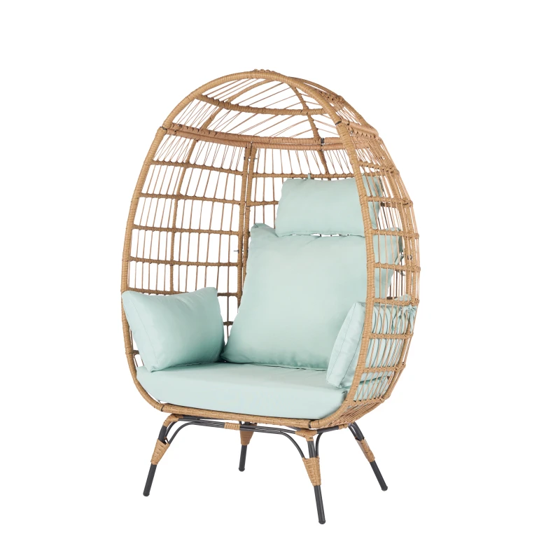 

Wicker Backyard Lounge Egg Chair Swing Designer Modern Indoor Garden Chairs Oversized Outside Chairs Outdoor Patio Furniture