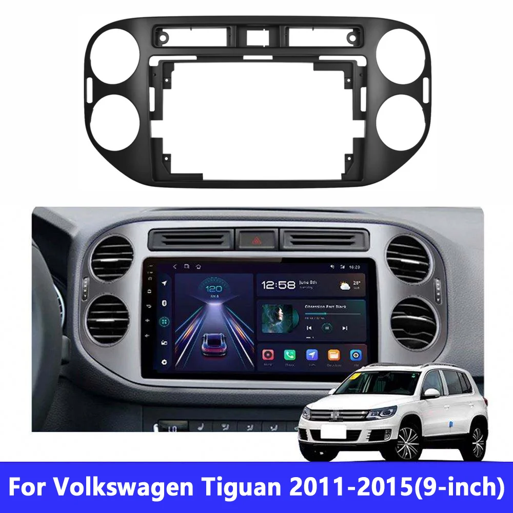 

Car Frame Fascia Adapter Canbus Box Decoder Android Radio Dash Fitting Panel Kit for Volkswagen Tiguan 2011-2015 Without Battery