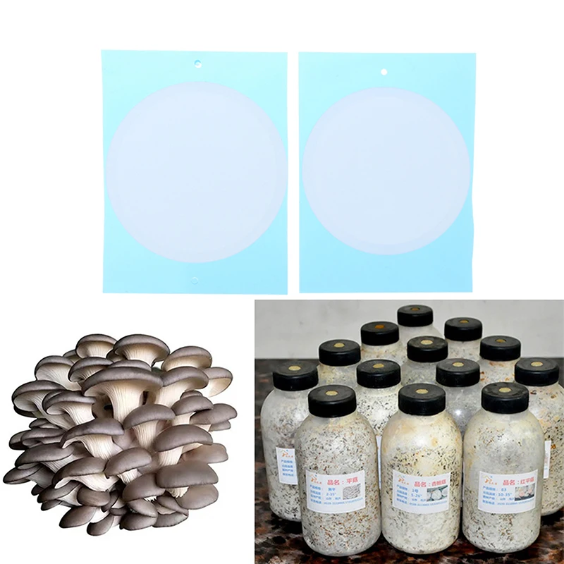 5Pcs 84*74MM 90*80MM Synthetic Filter Paper Stickers Filter Disc Applied Under Wide Mouth Jar Lid For Mushroom Cultivation