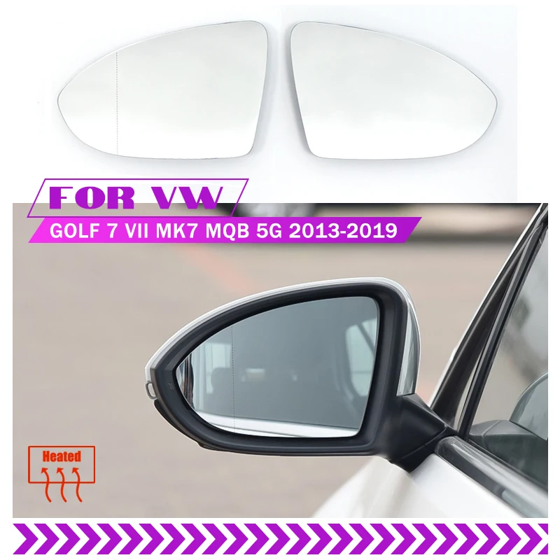 

1 PCS Left /Right Rearview Heated Exterior Wide Angle Mirror Glass for Volkswagen VW Golf 7 VII MK7 MQB 5G 2013-2019