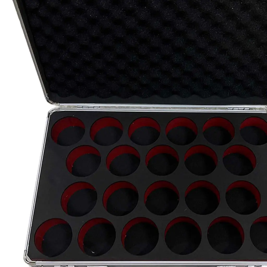 

Billiard Balls Storage Box Padded Holds 22 Balls for Indoor Sports Traveling
