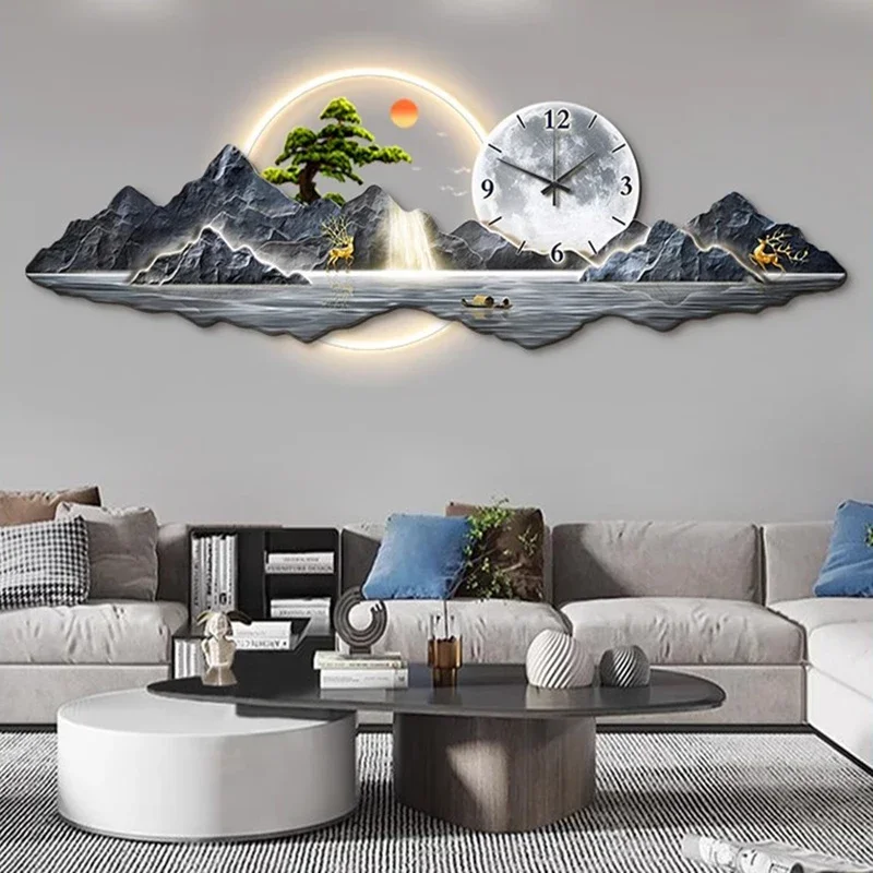 Mechanism Luxury Wall Clocks Restaurant Large Led Bedrooms Aesthetic Wall Watch Fashion Nordic Horloge Living Room Decoration