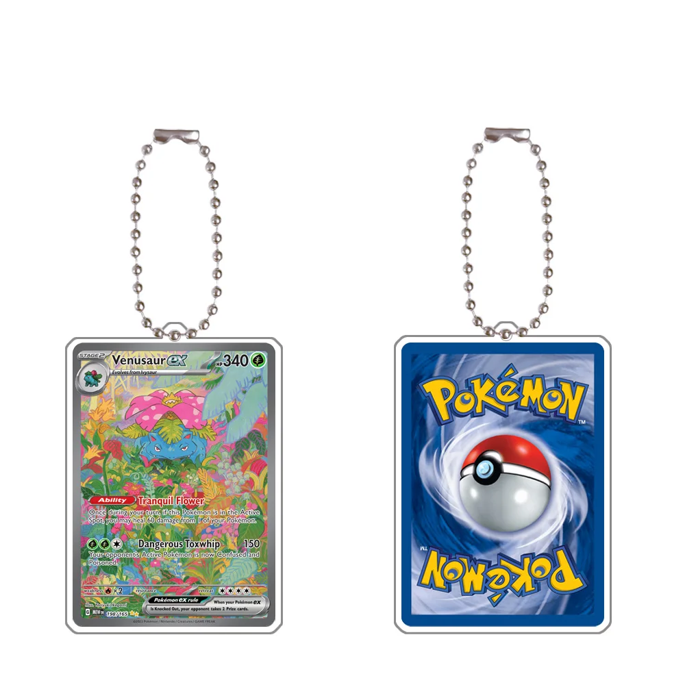 البوكيمون أنيمي Charizard Mew Venusaur Zapdos Gardevoir Alakazam لتقوم بها بنفسك بطاقة الألعاب شكل سلسلة مفاتيح مصنوعة من الأكريليك قلادة الديكور 5 سنتيمتر