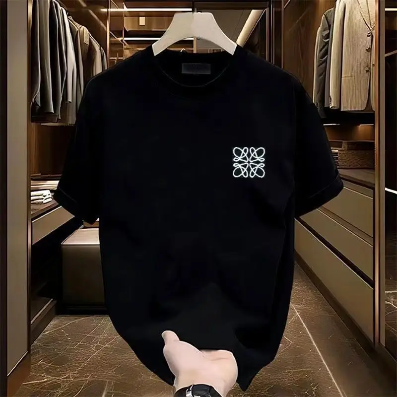 Wholesale Men's Designer T-shirt Breathable Cotton T-shirt 2026 Summer Outdoor Wear High-end Luxury Fashion Trend T-shirt
