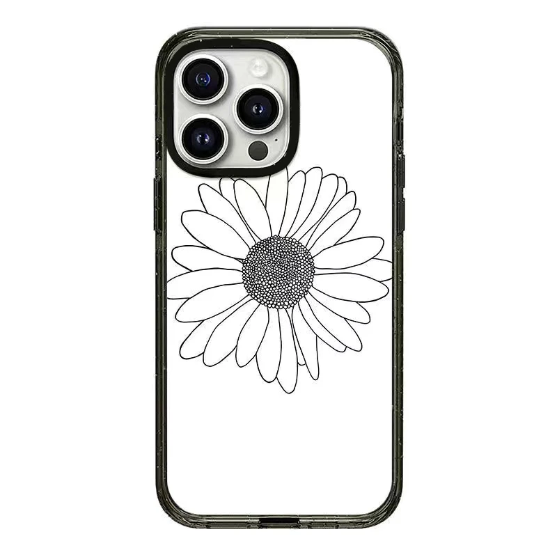 

2.0 Version Acrylic Upgrade Border Sunflower Phone Case Cover for IPhone 11 12 13 14 15 Pro Max Case for IPhone 15 Pro Max