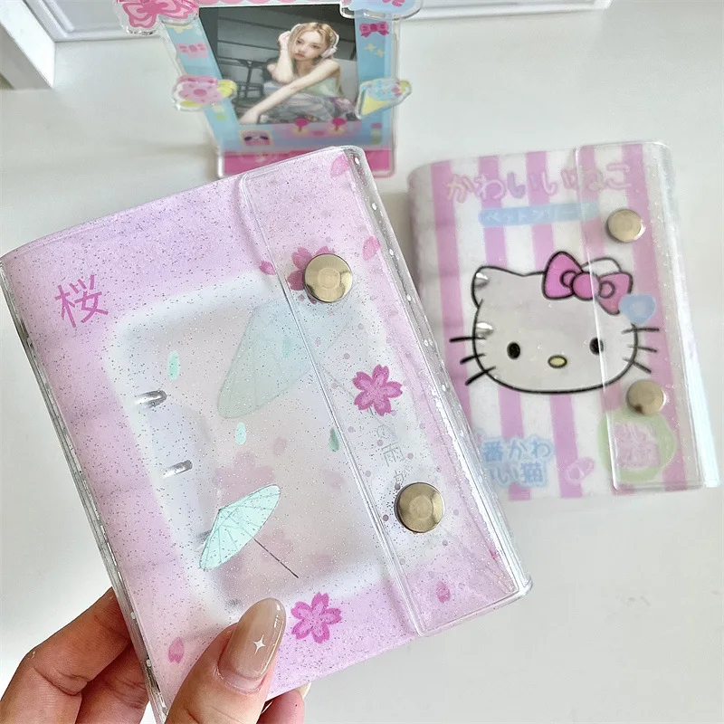 M5 Pink Cute Cover Transparent Loose Leaf Binder Cover Journal Sketchbook Accessories Diary Office Supplies