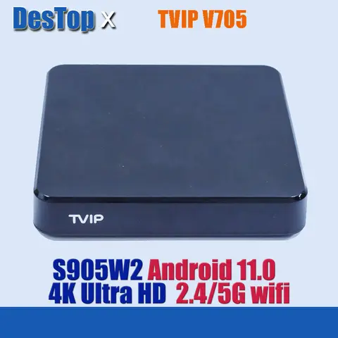 5pcs TVIP S-Box v.705 4K Ultra HD IPTV box Android 11.0 TV BOX Amlogic S905W2 2.4/5G WiFi TVIP705 Media Player vs TVIP 605 SE