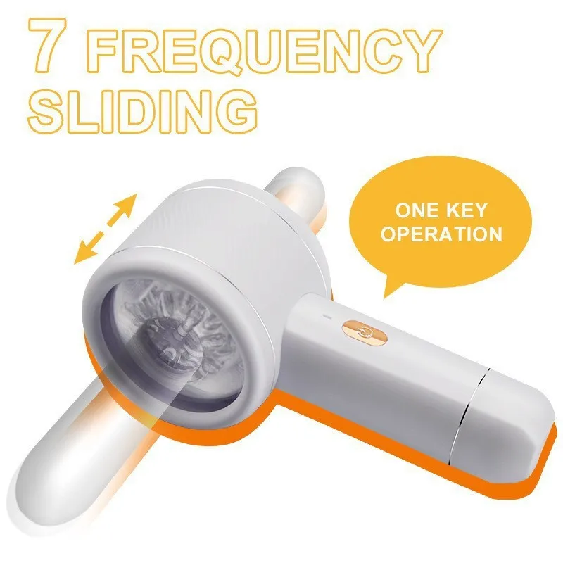 Men's Fully Automatic Hair Dryer Cup7Frequency telescopic male masturbation device adult novelty product