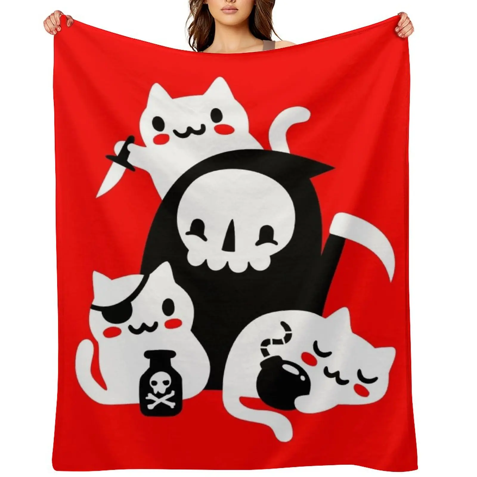 

Death's Little Helpers Throw Blanket manga blankets and throws Sofa Throw Giant Sofa Blankets