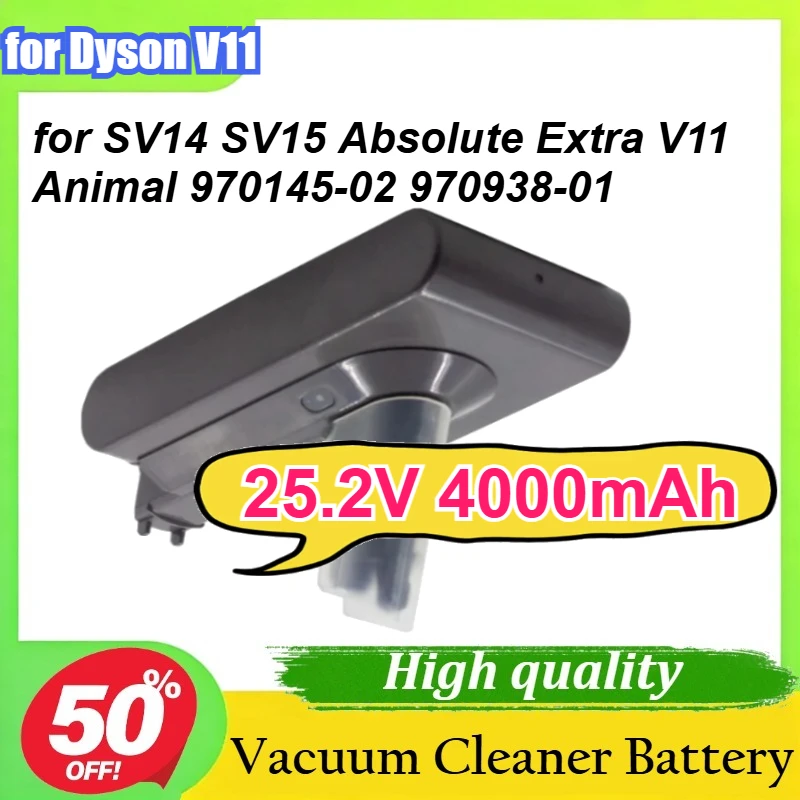 

4000mAh Battery for Dyson V11 Vacuum Cleaners Fluffy SV14 SV15 Absolute Extra V11 Animal 970145-02 970938-01