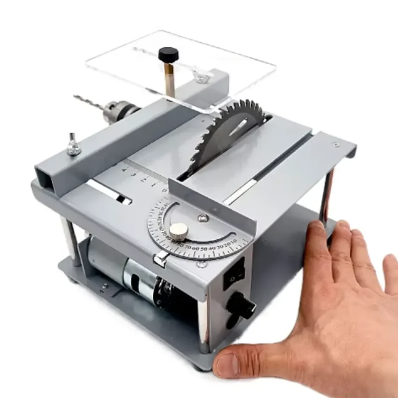 Small Multi-function Table Saw PCB Desktop Cutting Machine Diy Model Woodworking Household Mini Electric Saw