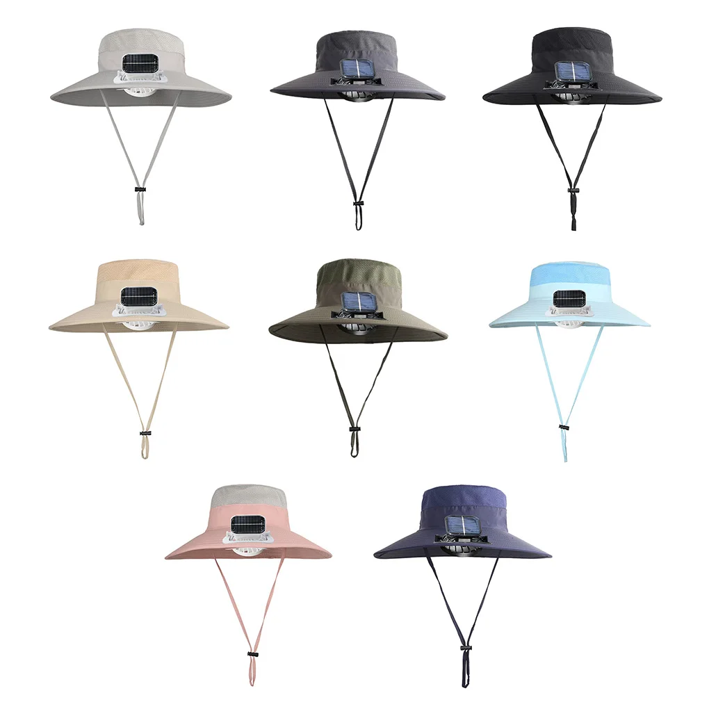 

Новая шляпа с вентилятором, солнечная шляпа со встроенным вентилятором, быстросохнущая охлаждающая дышащая детская кепка с защитой от ультрафиолета для садоводства, спорта на открытом воздухе, пешего туризма