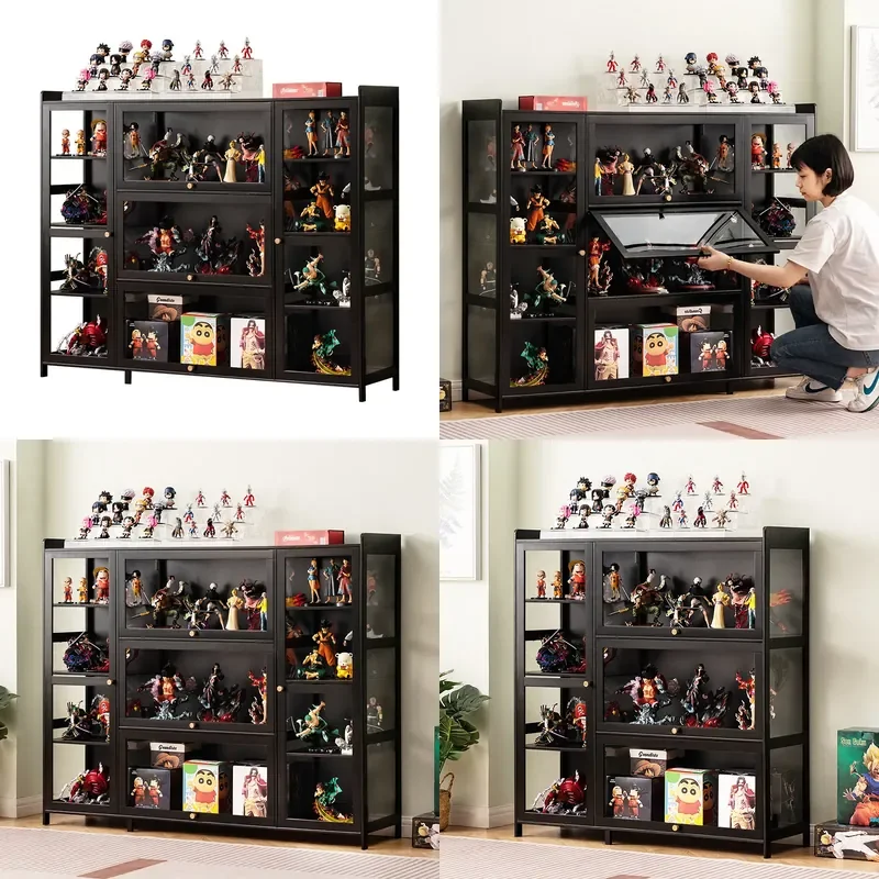 Acrylic Figure Display Cabinet for Lego Models Toy Showcase Shelf Non-Glass Storage Stand for Collectibles Home Decor