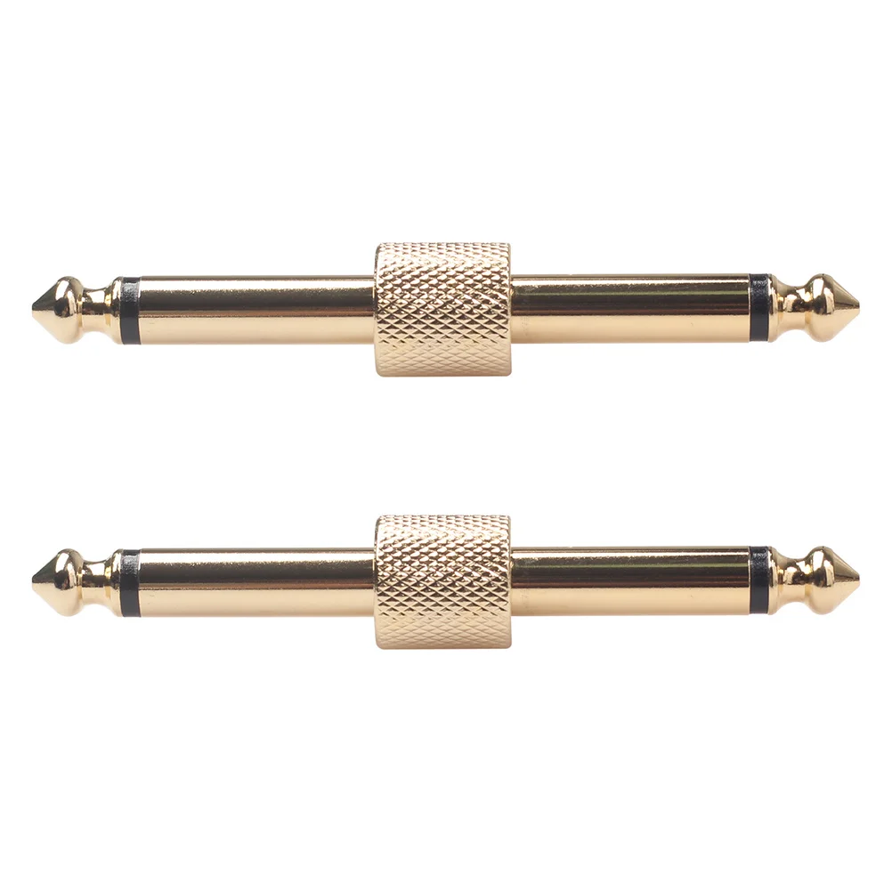 

5pcs 6.35Mm Guitar Effect Pedal Connector Jack Instrument Coupler Interface Cable Adapter Space-Saving Low Noise Pedal Board