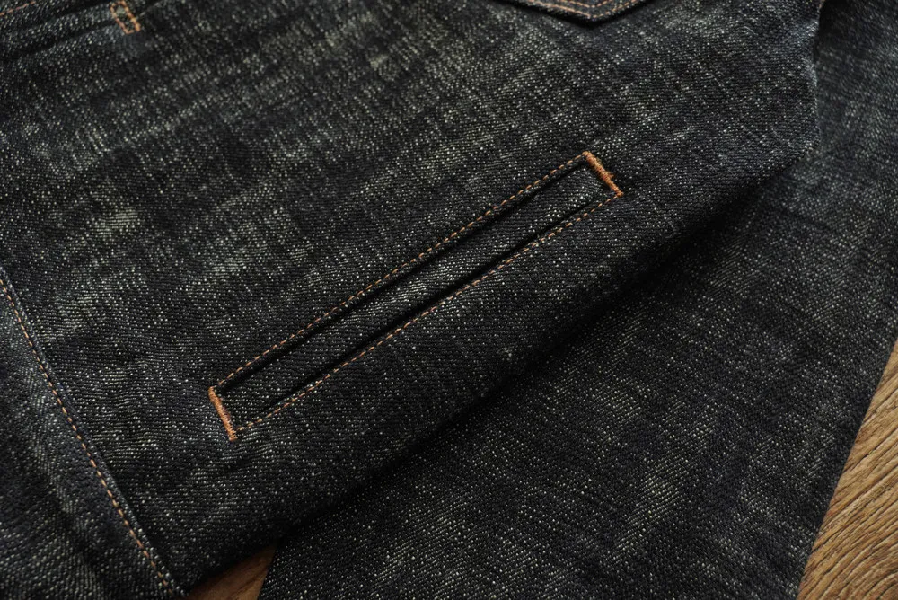 Sauce Zhan Men's Denim Jacket 20oz Heavyweight Selvedge Denim Slub Yarn Double-Dyed Year of The Snake Edition Loose Fit