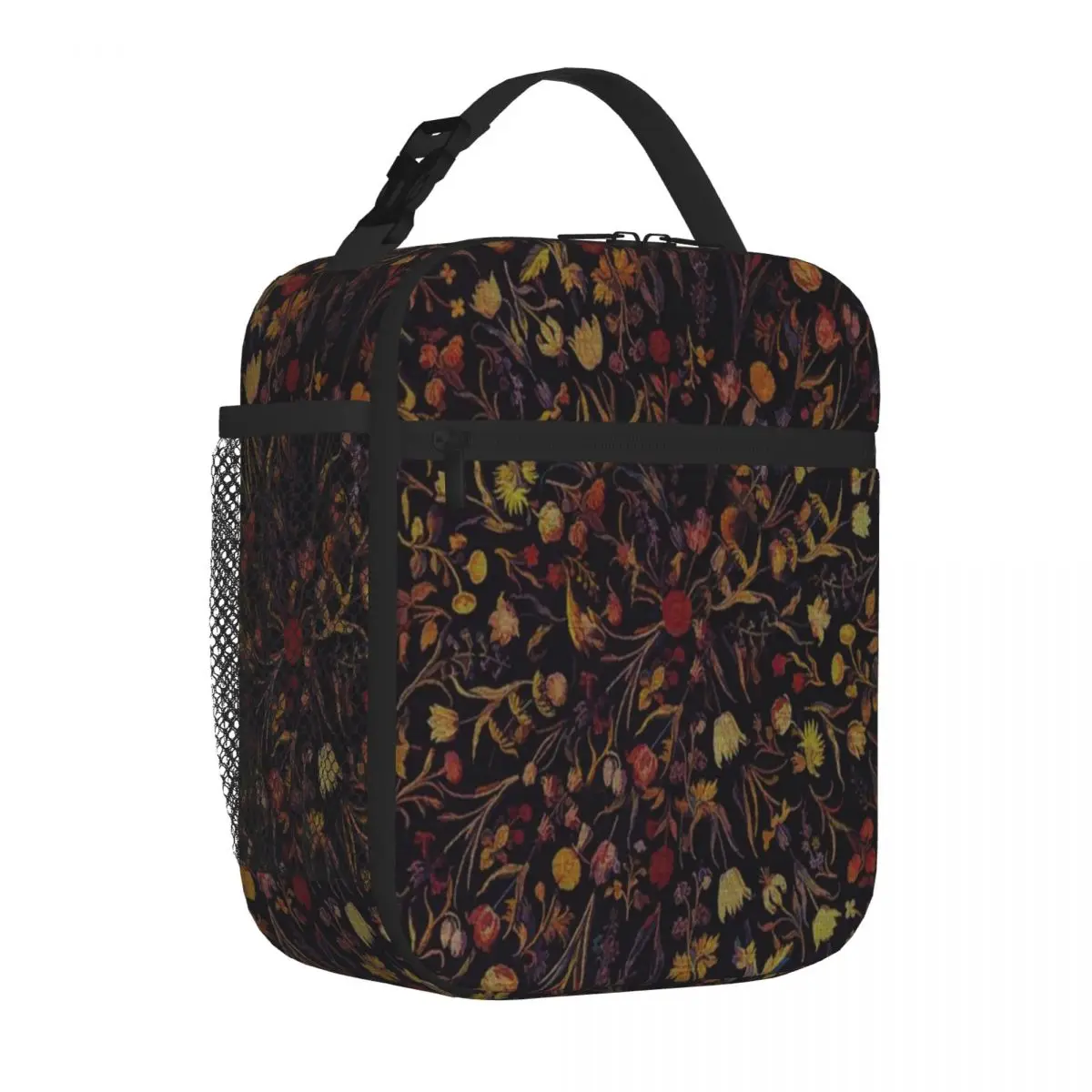 Bestselling Midnight Floral Single Layer Travel Lunch Bag Boating Trip Canvas Lunch Bag