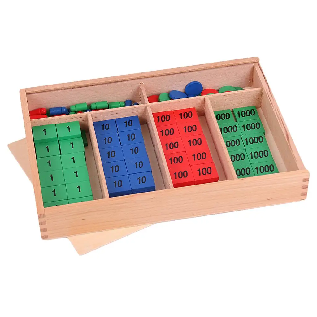 Montessori Materials Wooden Toys Stamp Game Kids Early Math Learning Toy