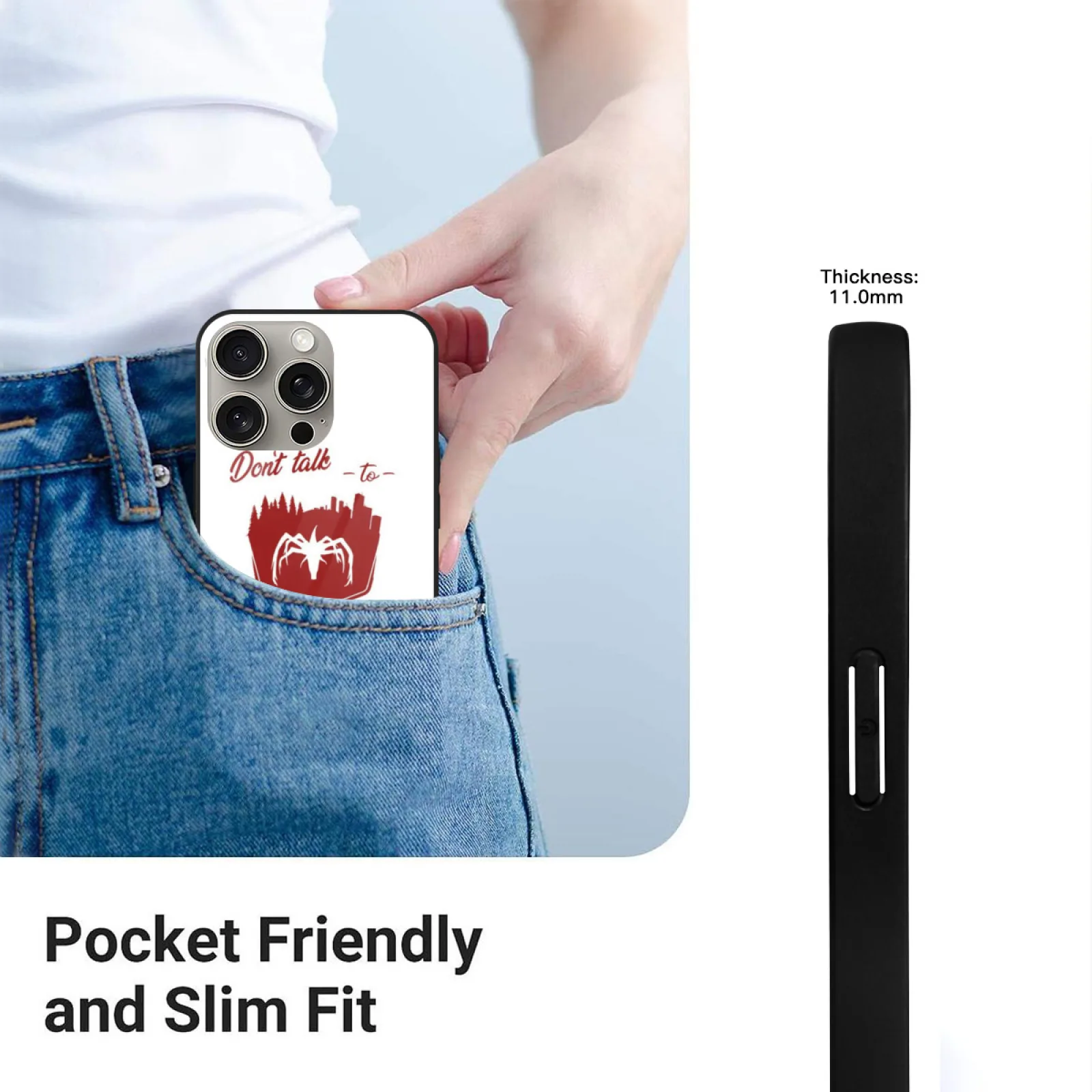 لا تتحدث مع الغرباء حافظة هاتف حمراء لهاتف آيفون 16 15 14 13 12 11 Pro Max Xs Max 7 8 Plus غطاء ريترو غريب مايك أحد عشر #2