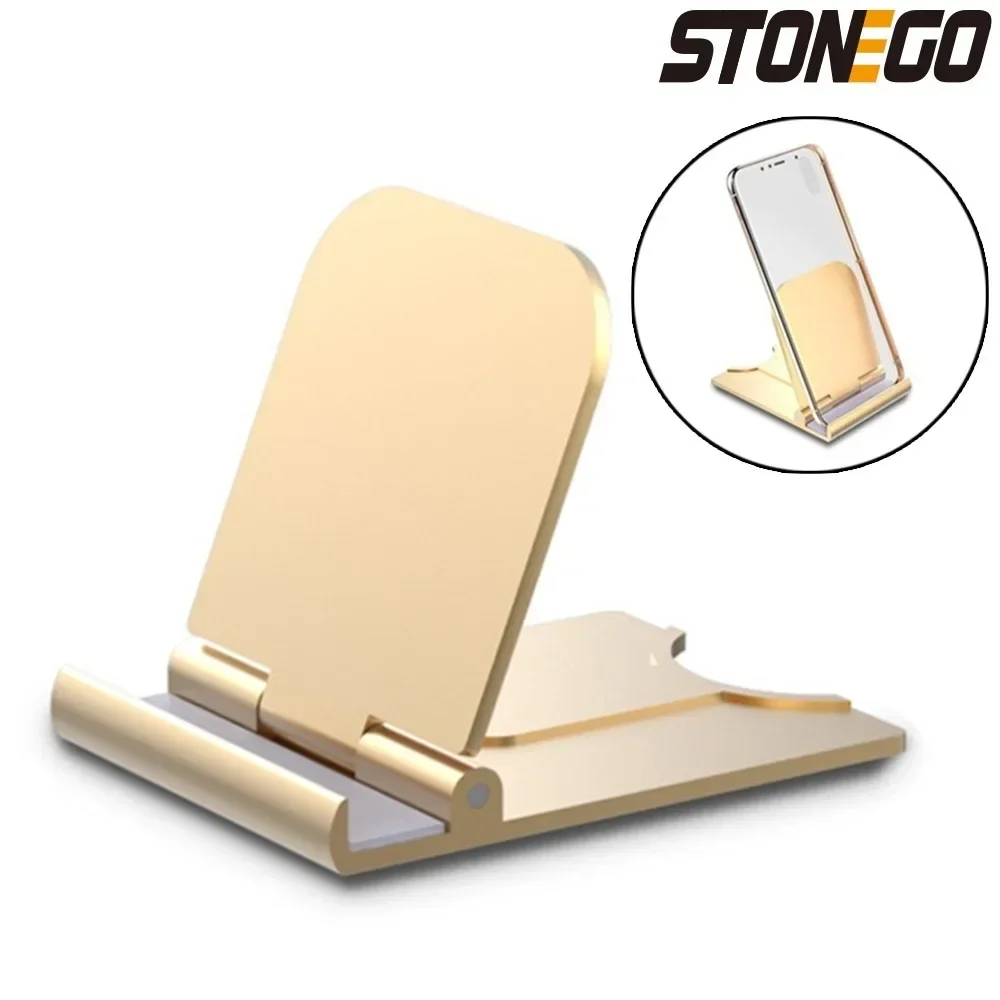 STONEGO Universal Mobile Phone Holder Desktop Tablet Holder for Iphone 13 IPad Samsung Adjustable Foldable Cell Phone Desk Stand