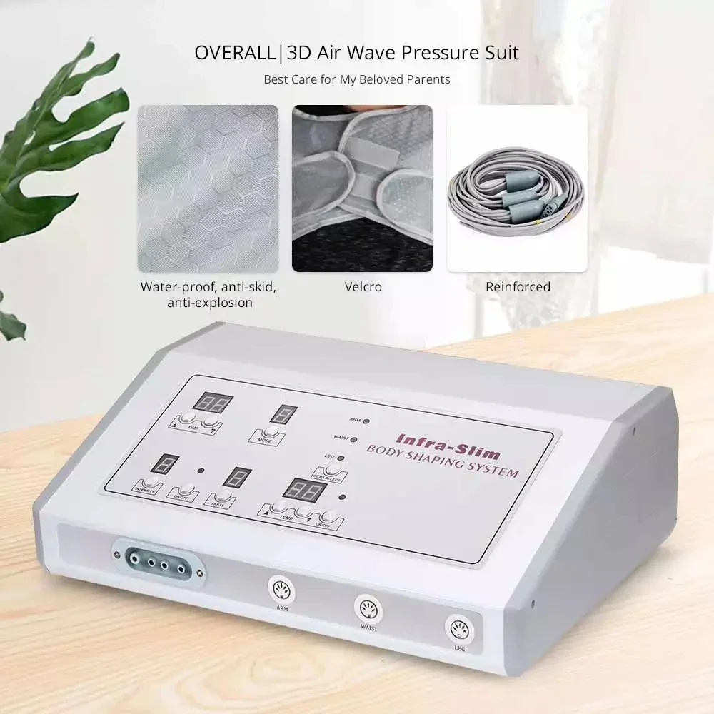 Professional Air Pressure Massage Heating Body Slimming Full Body Conjoined Negative Body Shaper Massage Device for Spa