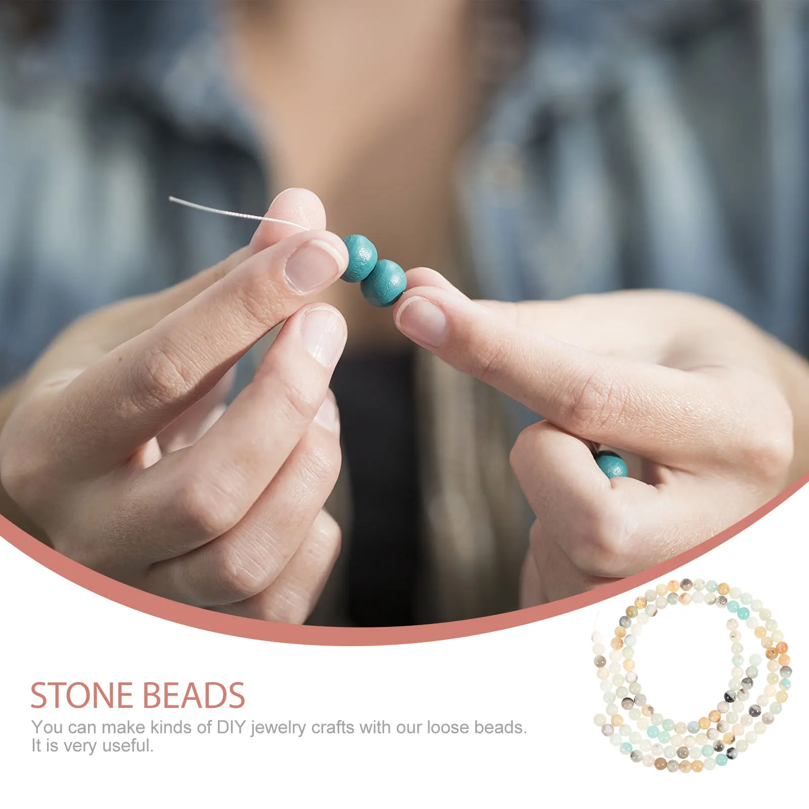 

2 Strips Bracelets Beads Scattered Accessories Home Handcrafted Multifunction Delicate Decoration