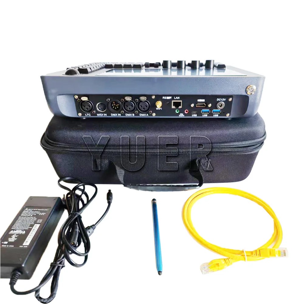 YUER Q0 Mobile Command Wing For Stage Lighting DMX Console A2 Version Battery Carry Bag Dj Disco Lighting Controller Device