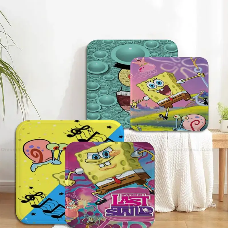 

Anime Sponges B-Bob-Square Cute Pants Cushion Mat Creative Fabric Cushion Non-slip Living Room Decor Tatami Office Chair Mat Pad