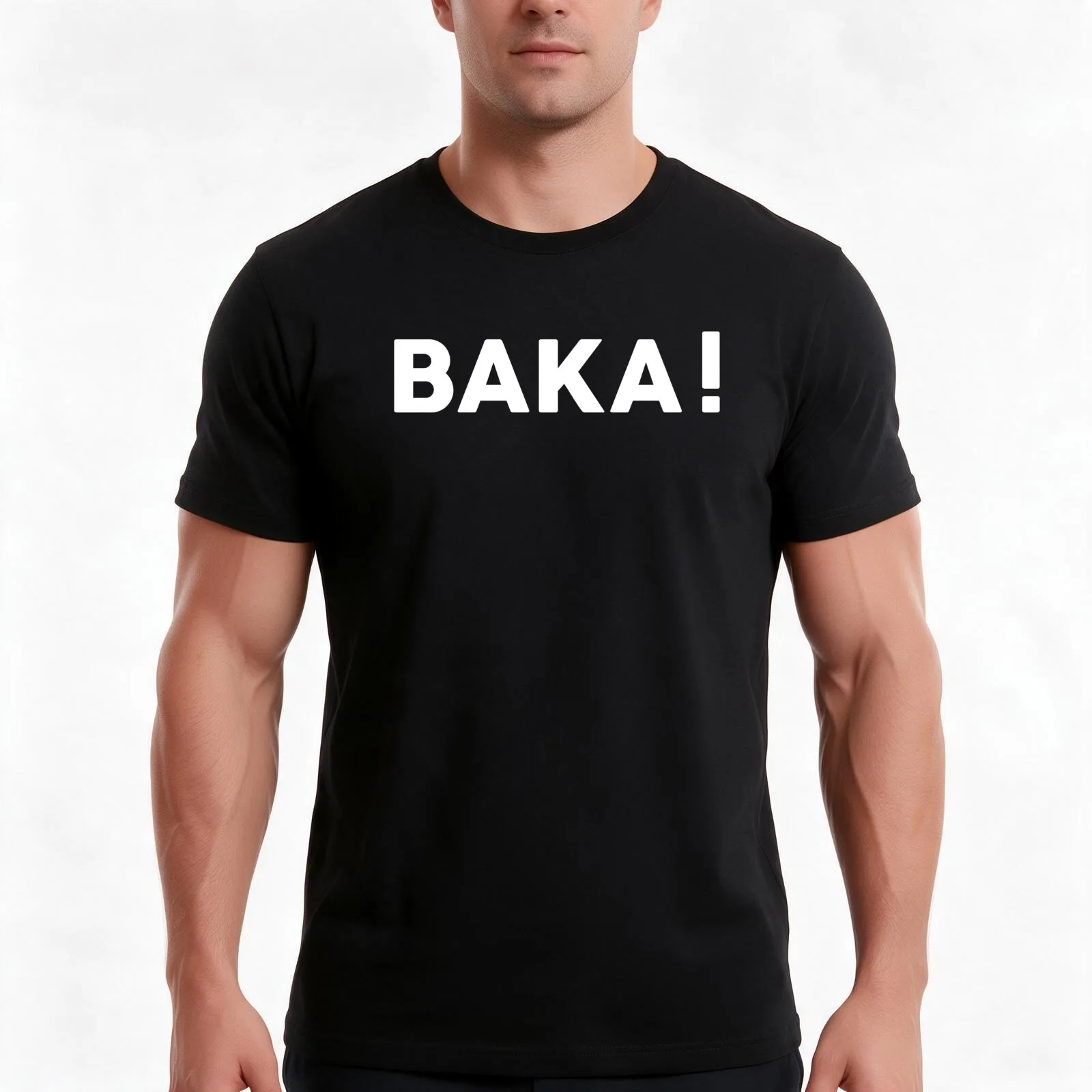 baka T-Shirt Summer Casual Cotton Tee Oversized Streetwear Tops Vintage Graphic Print Loose Fit Short Sleeve 100% Cotton