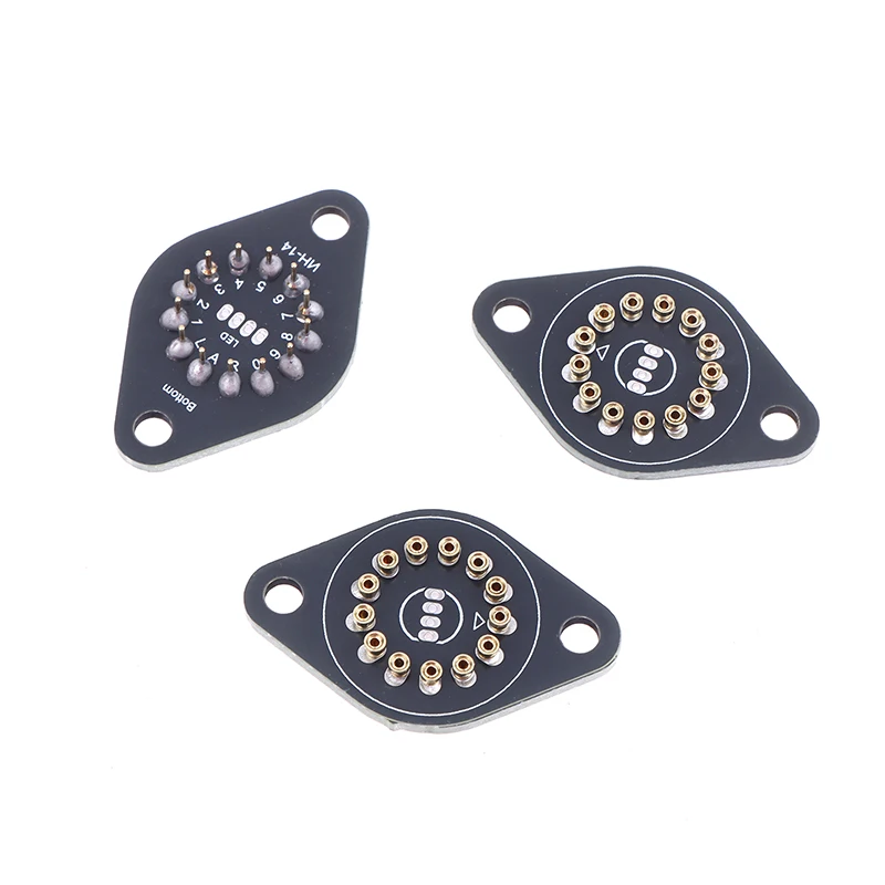 IN-14 Nixie Tube Socket – PCB Mount Holder Plug for IN14 Glow Clock & Retro Electronics, 1/4PCS OEM Replacement