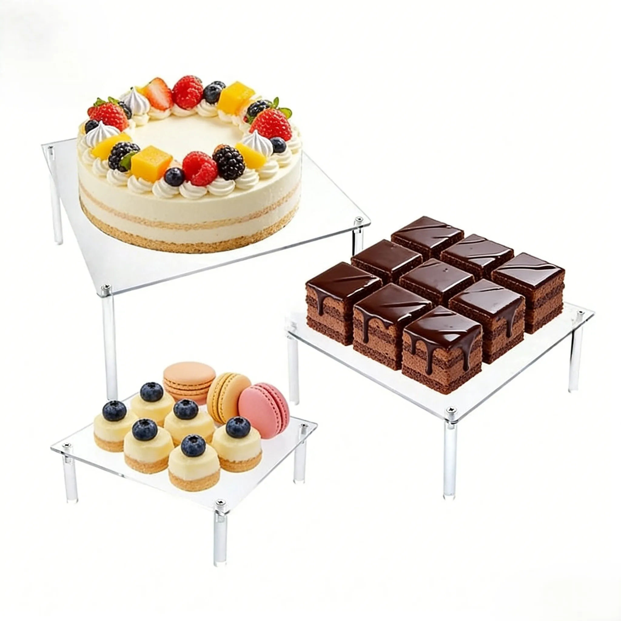 Dessert Display for acrylic Cake Stand Requires Screws Sturdy Construction for acrylic Stands For Desserts Cake Display Stand