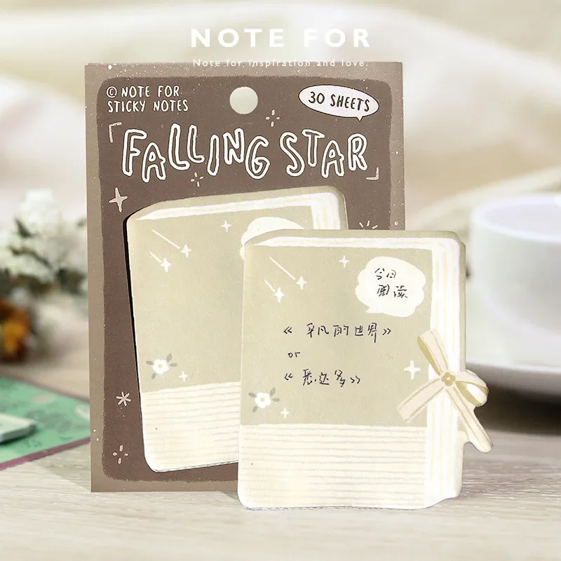 30pcs Kojima Bookstore Series Literary Light Retro Book Memo List Check-in Message Paper Sticky Paper