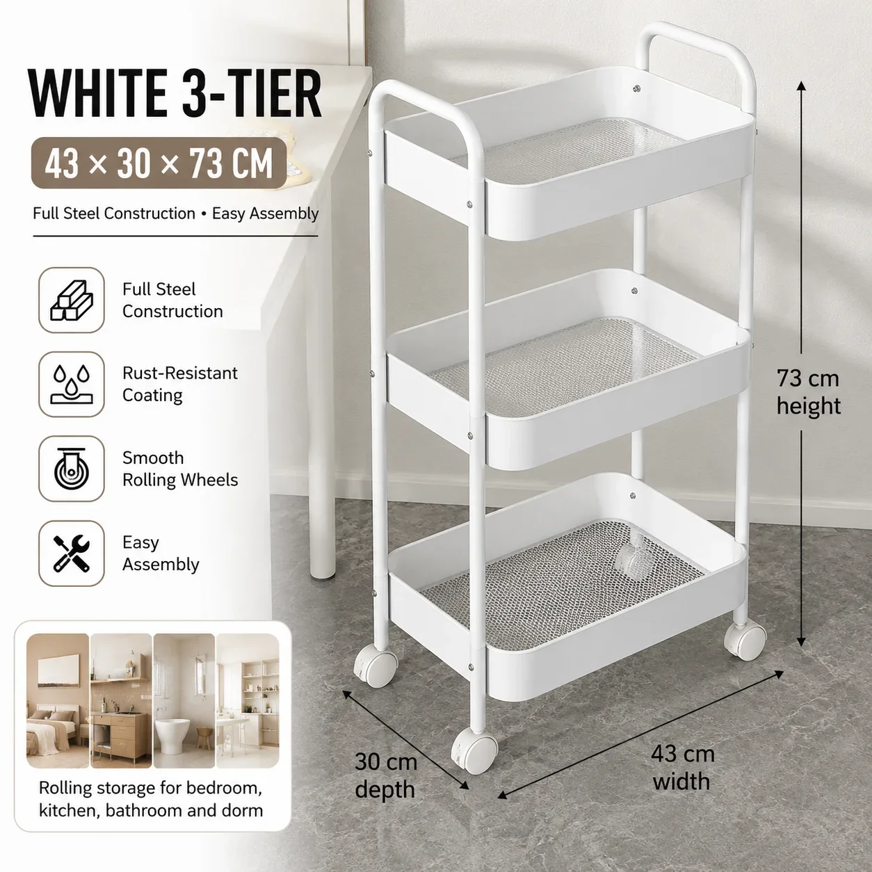 3-4tier-rolling-storage-cart-floor-carbon-steel-organizer-rack-with-wheels-for-kitchen-bathroom-dorm-room-organization