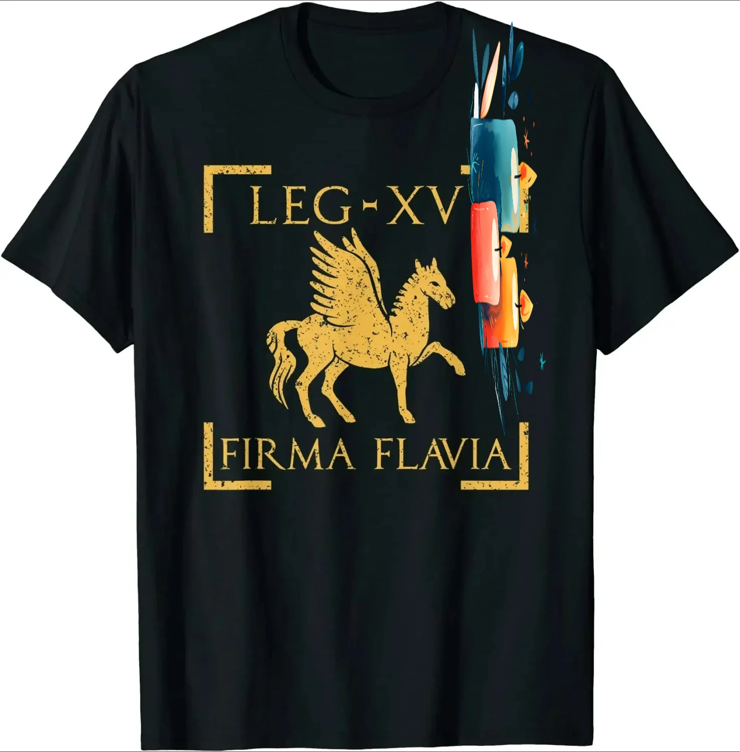 Legio XVI, Flavia Firma. Pegasus Emblem Roman Legion T Shirt. Short Sleeve 100% Cotton Casual T-shirts Loose Top Size S-3XL