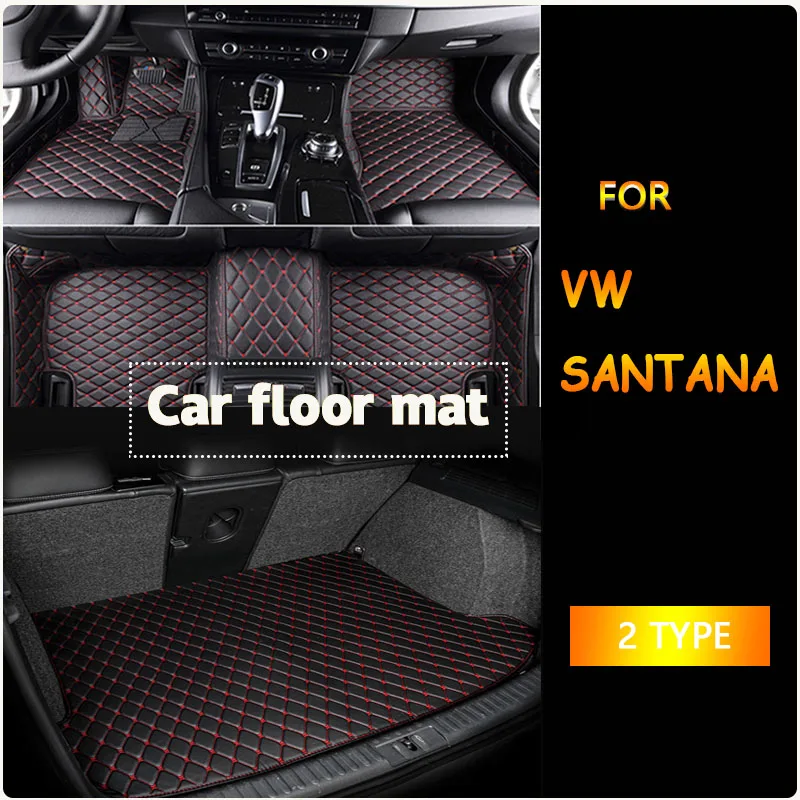 Car Floor Mats For VW VW SANTANA 1999 2000 2001 2002 2003 2004 2005 2006 2007 Custom Auto Foot Pads Interior Accessories