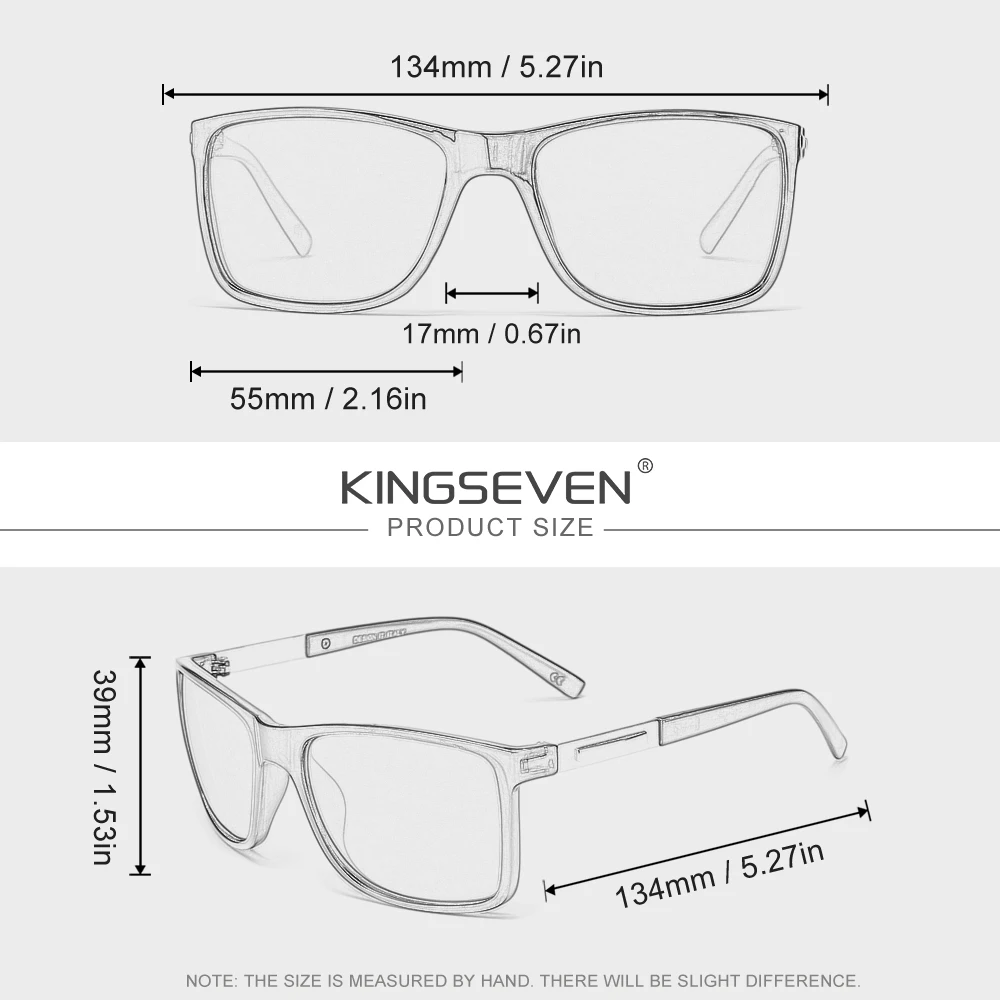 KINGSEVEN Mode Trendy Sonnenbrille Männer Frauen Fahren Rechteck Schutzbrille Outdoor Klassische Polarisierte UV400 Brillen – Detail 1
