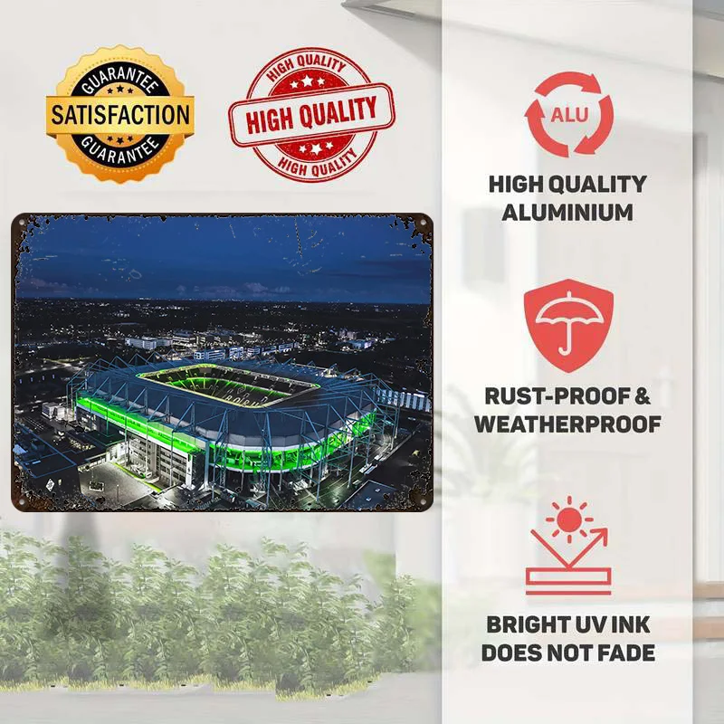 Borussia Monchengladbach Printed Poster Customized Wall Art Retro Vintage Metal Tin Signs for Bedroom Decoration Gaming House