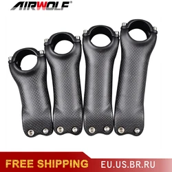 AIRWOLF Carbon Stem 6 Degree Bicycle Accessories 3K T800 Carbon Fiber Road/Mountain Bike Stem 137g 31.8*80 90 100 110 120mm