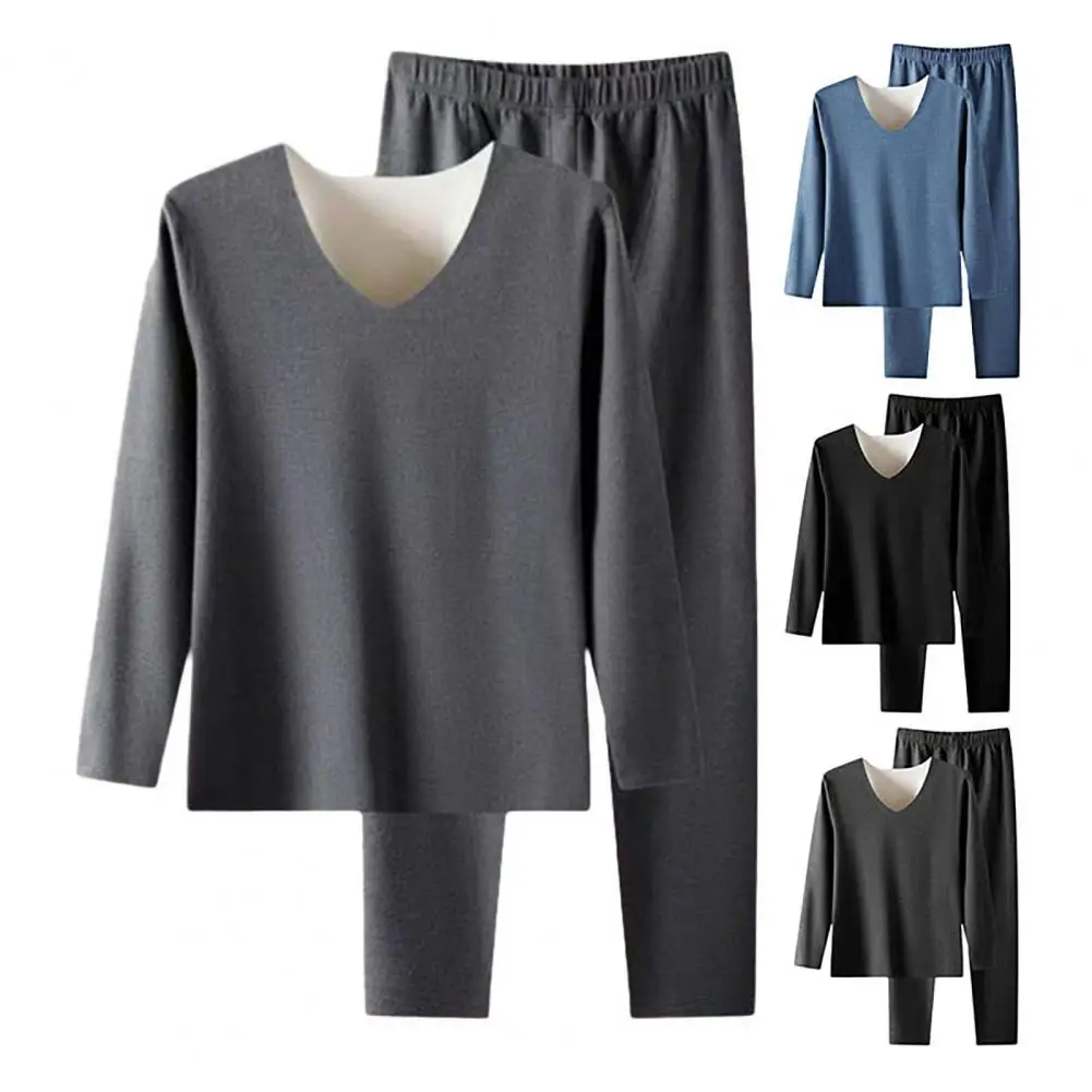 

Winter Fleece Lined Ultra Soft Thermal Underwear Men's Thermal Underwear Top Bottom Long Johns Set For Men Long Johns Set